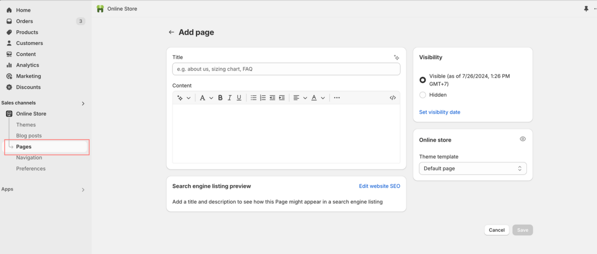 Shopify Admin Dashboard