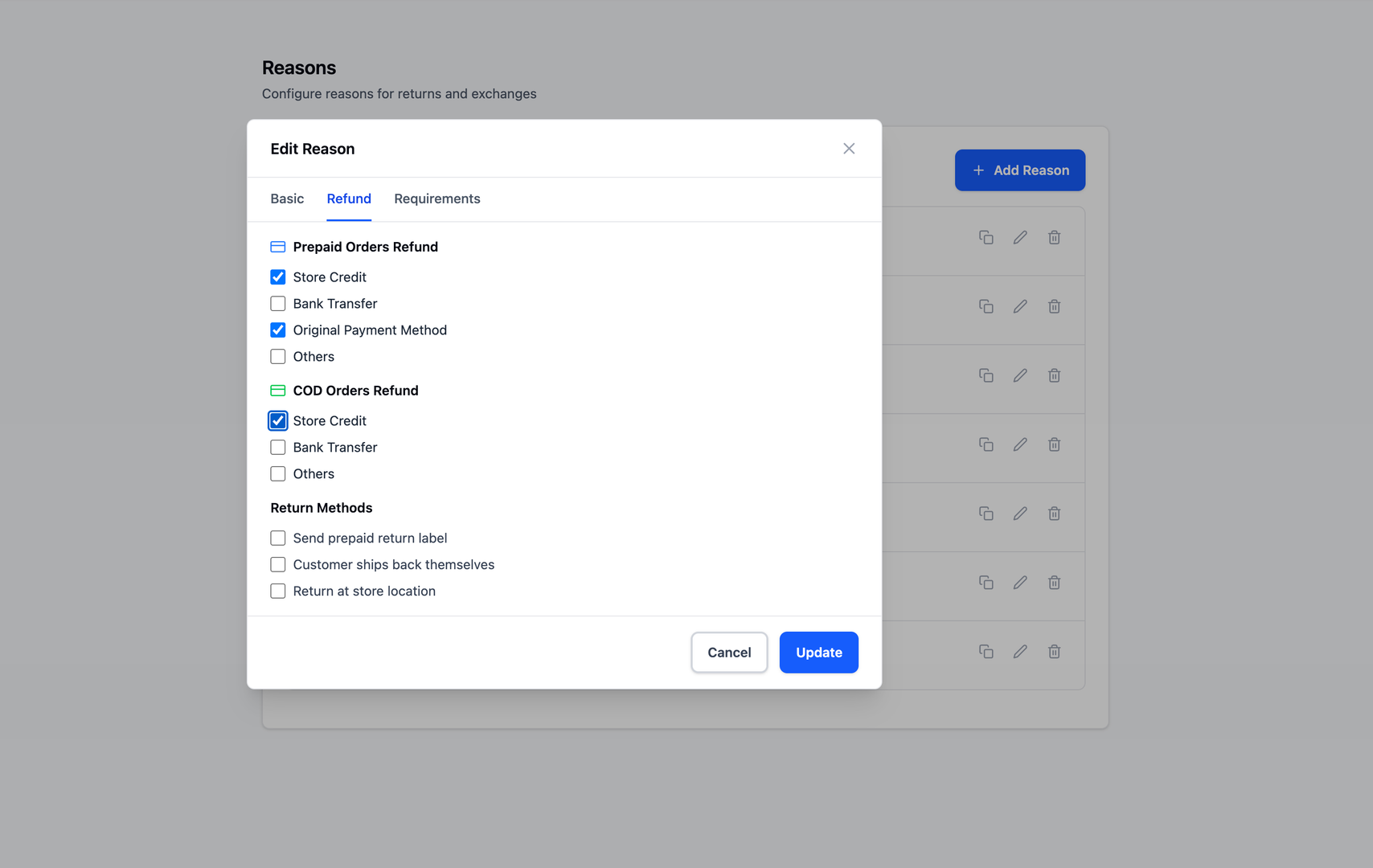 Enable Store Credit in Returndotai